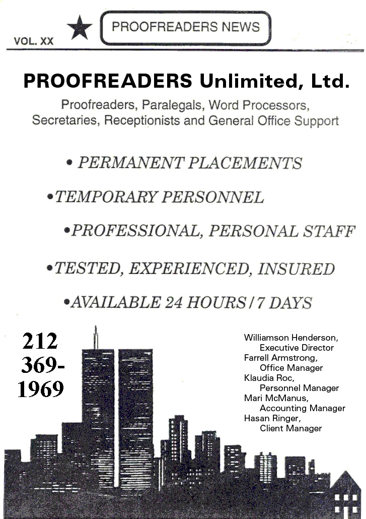 Proofreaders Unlimited, Ltd.